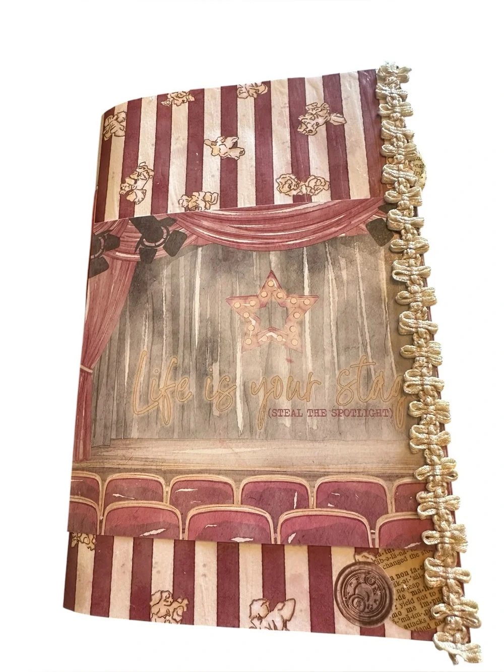 Handmade Junk Journal Theatre Theme One of a Kind